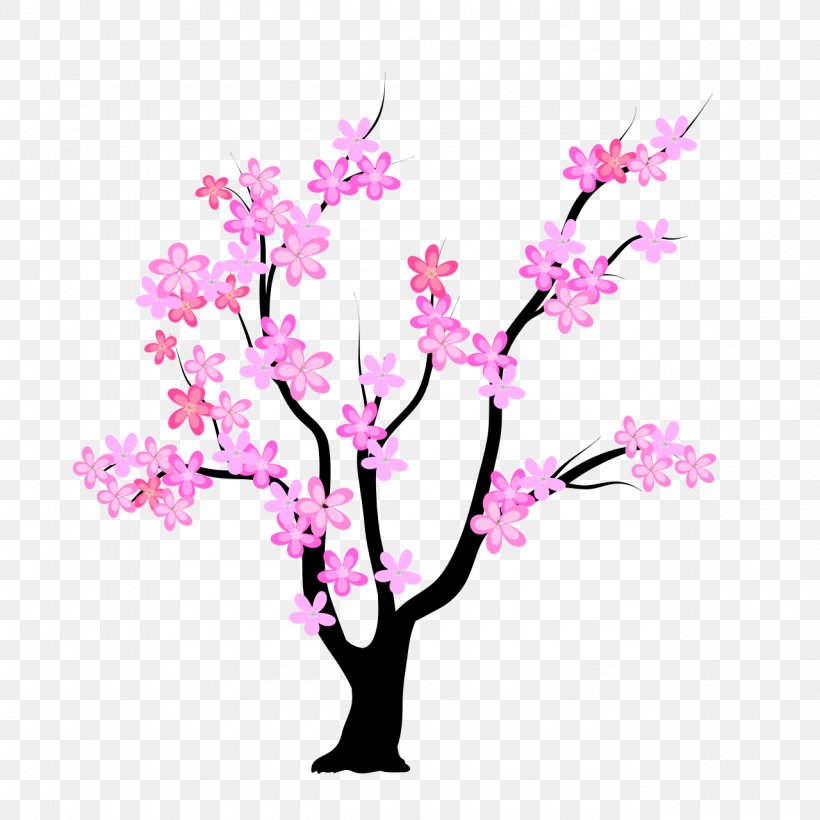 Vector Graphics Clip Art Tree Image Illustration, PNG, 1280x1280px, Tree, Blossom, Branch, Cherry Blossom, Drawing Download Free