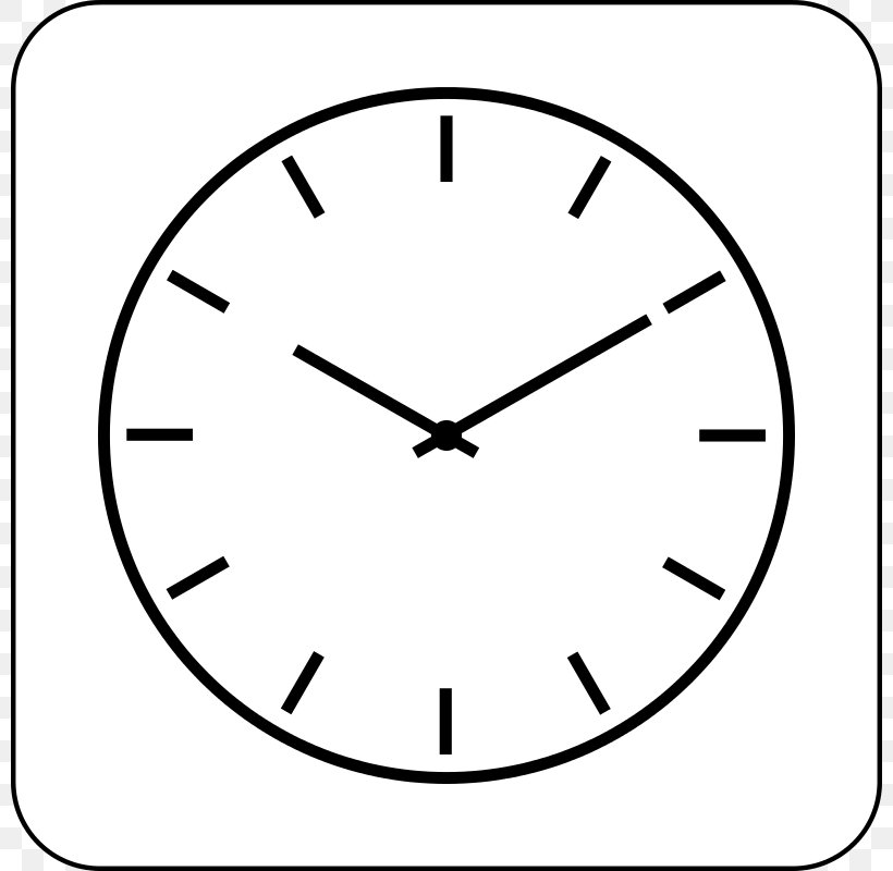 Clock Black And White Clip Art, PNG, 800x800px, Clock, Alarm Clocks, Area, Black, Black And White Download Free