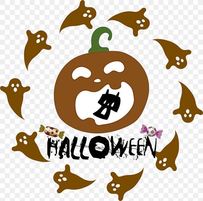 Happy Halloween, PNG, 3000x2971px, Happy Halloween, Biology, Cartoon, Dog, Line Download Free