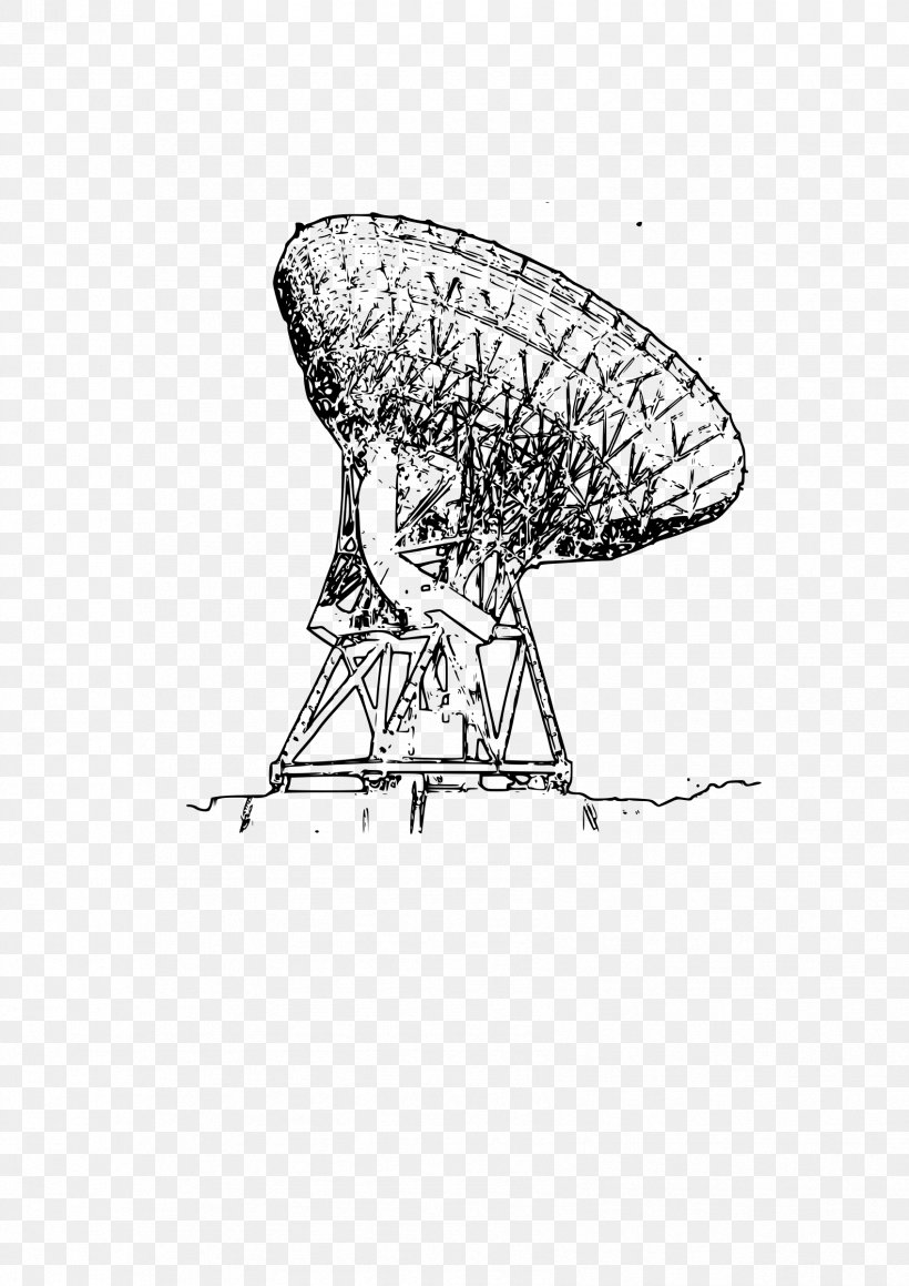 Line Art Radio Telescope Clip Art, PNG, 1697x2400px, Line Art, Amateur Radio, Art, Artwork, Black And White Download Free
