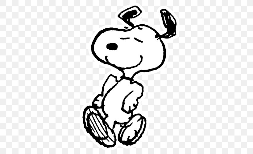 Snoopy Charlie Brown Peanuts YouTube Comics, PNG, 500x500px, Snoopy, Animal Figure, Art, Artwork, Black Download Free
