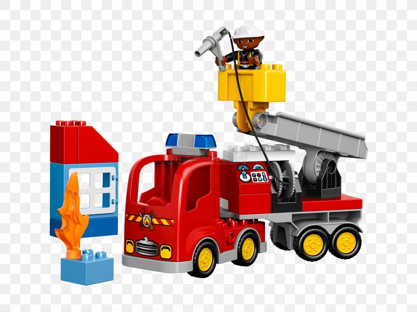 Lego Duplo Toy Lego Minifigure Fire Engine, PNG, 2400x1800px, Lego Duplo, Child, Fire Engine, Firefighter, Lego Download Free