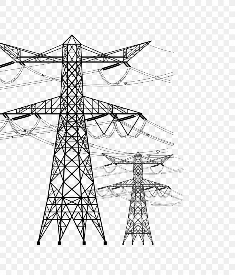 High Voltage Wire High-voltage Cable Electrical Cable, PNG, 1068x1249px, Electricity, Artwork, Black And White, Column, Drawing Download Free