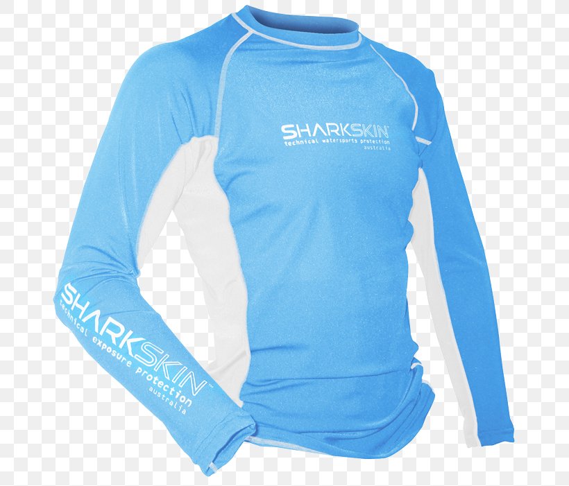 Sleeve T-shirt Rash Guard Clothing Jacket, PNG, 700x701px, Sleeve, Active Shirt, Aqua, Azure, Blue Download Free