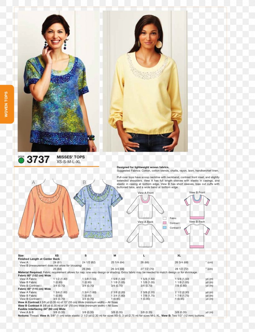 Blouse T-shirt S,M,L,XL Sewing Pattern, PNG, 1350x1763px, Blouse, Clothing, Sewing, Shoulder, Sleeve Download Free
