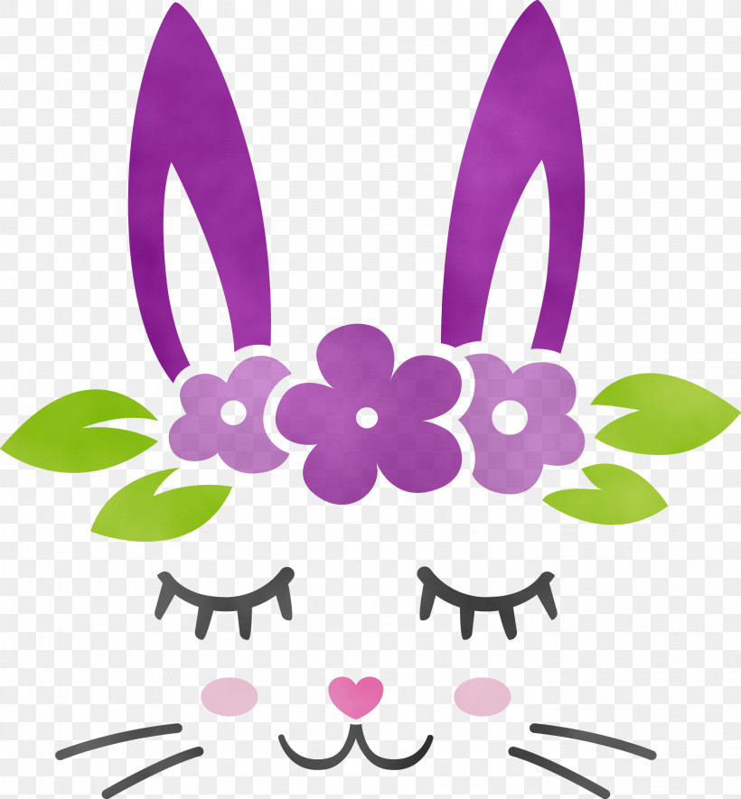 Easter Bunny, PNG, 2777x3000px, Easter Bunny, Cute Rabbit, Easter Day, Paint, Purple Download Free