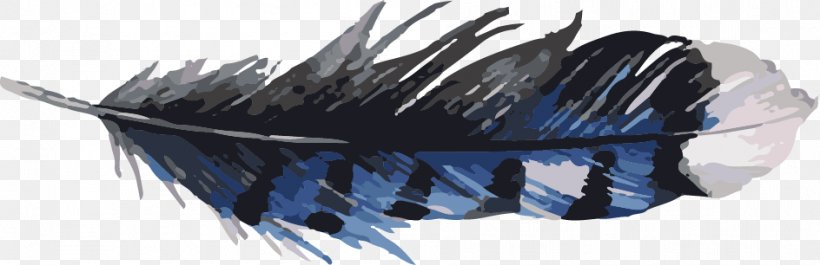 Feather, PNG, 944x306px, Feather, Black, Blue, Wing Download Free