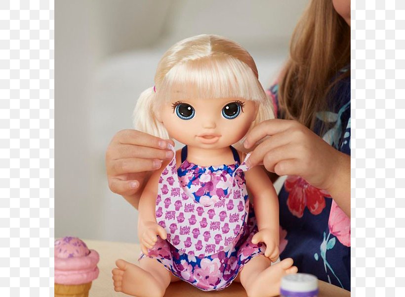 Hasbro Baby Alive Magical Scoops Baby Doll Hasbro Baby Alive Super Snacks Snackin' Sara Toy, PNG, 686x600px, Doll, Baby Alive, Barbie, Brown Hair, Child Download Free