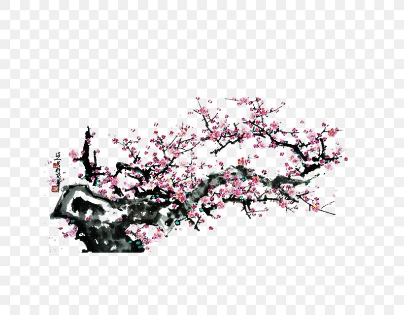 Ink Wash Painting Jiangnan China, PNG, 640x640px, Ink Wash Painting, Blossom, Branch, Cherry Blossom, China Download Free