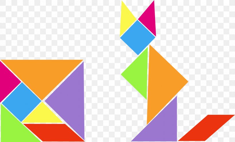 Tangram Jigsaw Puzzles Geometric Shape Game Triangle, PNG, 1190x720px, Tangram, Area, Brand, Creativity, Diagram Download Free