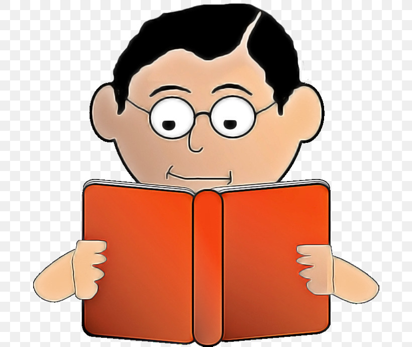 Cartoon Reading Cheek Finger Pleased, PNG, 690x690px, Cartoon, Cheek, Finger, Pleased, Reading Download Free