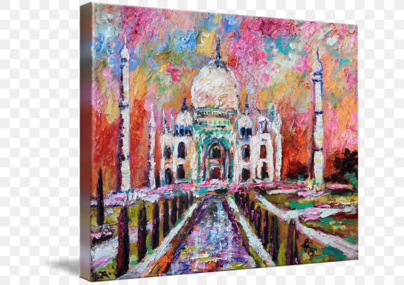 Taj Mahal Art Oil Painting Impressionism, PNG, 650x579px, Taj Mahal, Abstract Art, Acrylic Paint, Arch, Architecture Download Free