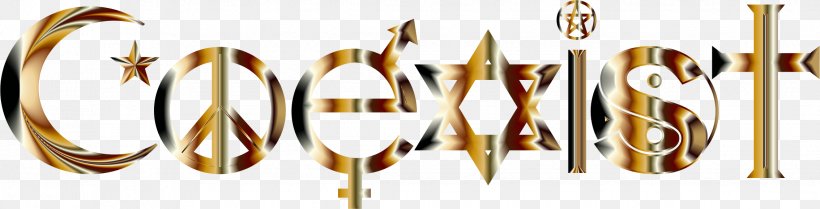 Coexist Symbols Of Islam Christian Symbolism Clip Art, PNG, 2268x580px, Coexist, Brand, Brass, Christian Symbolism, Christianity Download Free