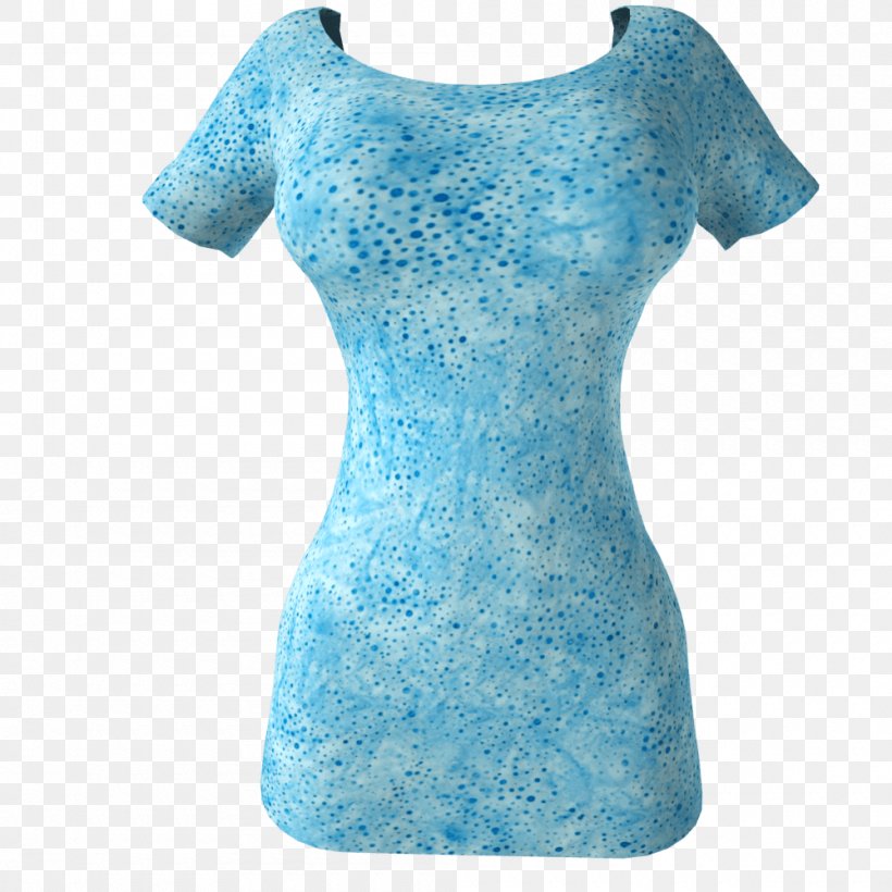 Texture Mapping Textile Clothing T-shirt Dress, PNG, 1000x1000px, 3d Computer Graphics, Texture Mapping, Aqua, Clothing, Day Dress Download Free