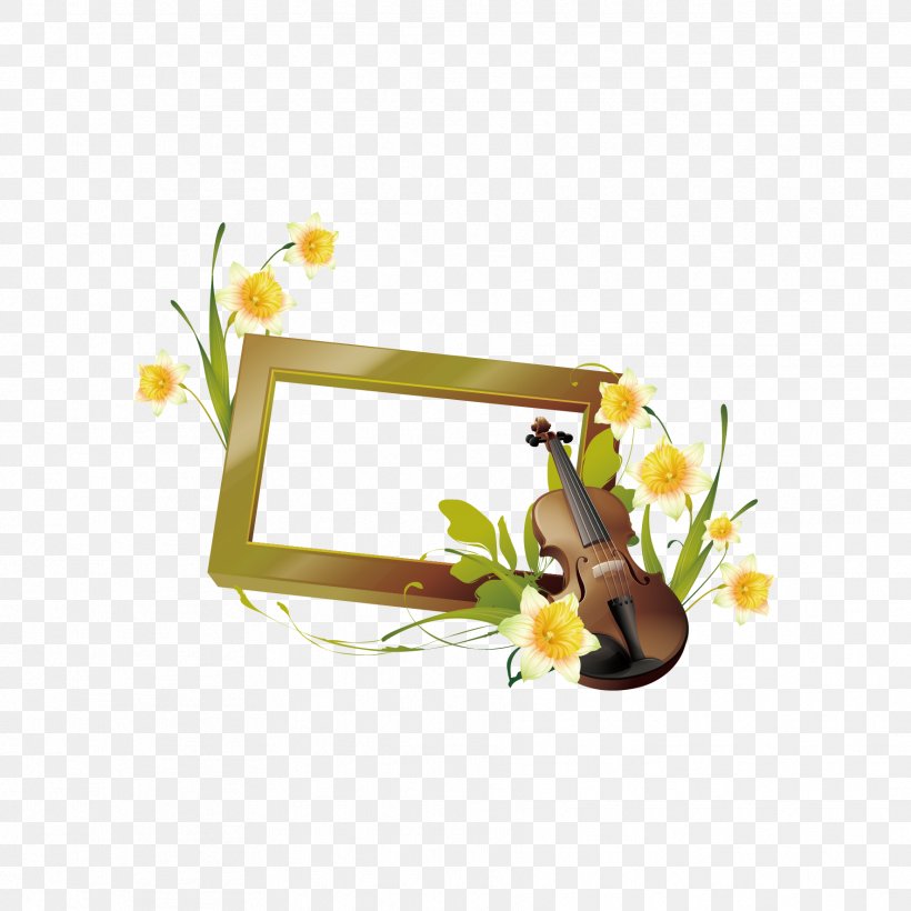 Violin Picture Frame Euclidean Vector, PNG, 1772x1772px, Violin, Cello, Floral Design, Flower, Graphic Arts Download Free