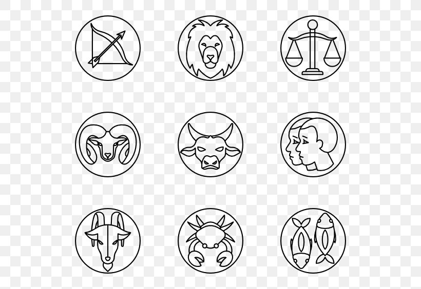 Zodiac Symbol Astrological Sign, PNG, 600x564px, Zodiac, Area, Astrological Sign, Astrology, Black And White Download Free