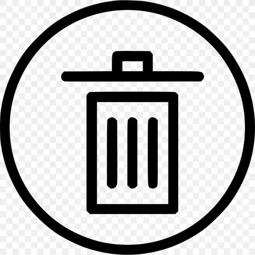 Rubbish Bins & Waste Paper Baskets Clip Art, PNG, 980x982px, Rubbish Bins Waste Paper Baskets, Area, Black And White, Brand, Logo Download Free