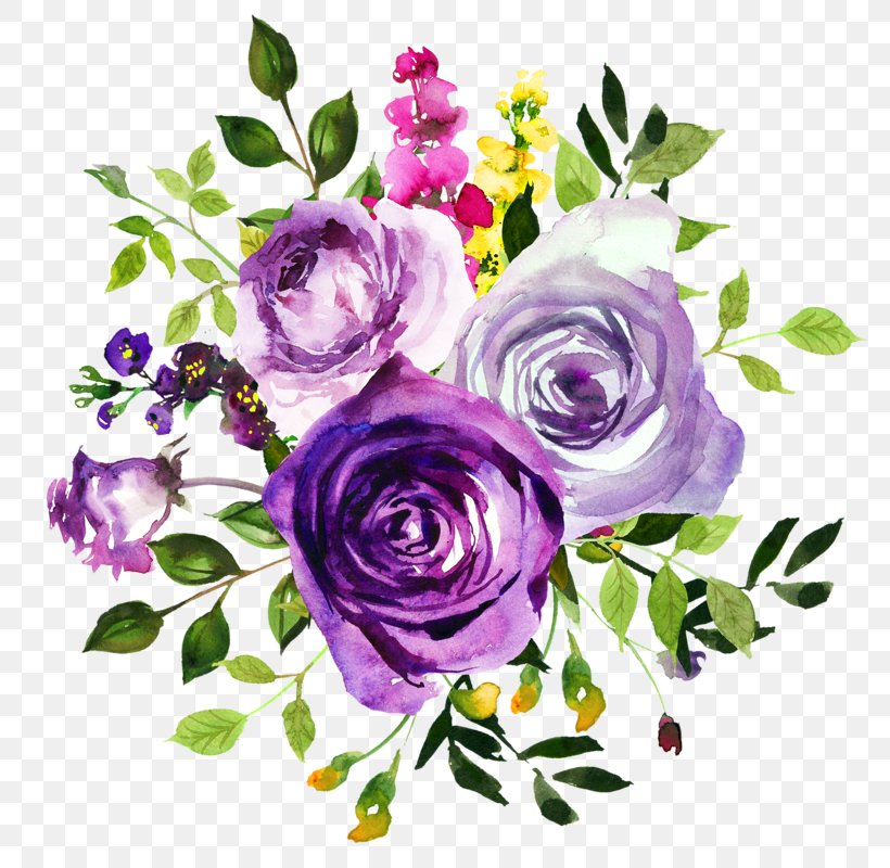 Flower Purple Watercolor Painting Violet Clip Art, PNG, 800x800px