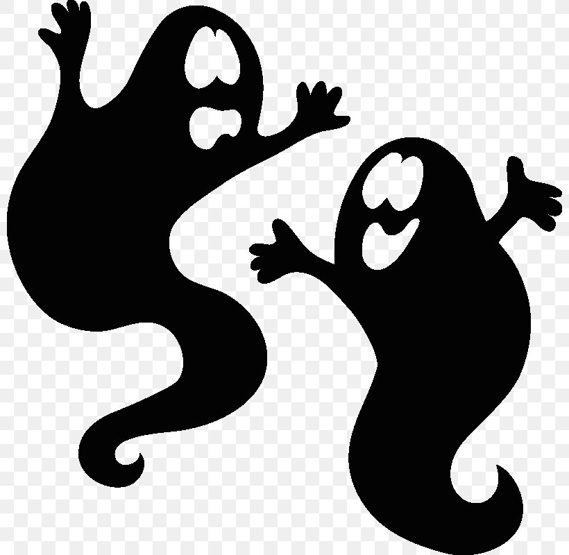 Silhouette Paper Ghost Stencil Witch, PNG, 800x800px, Silhouette, Art, Artwork, Black And White, Drawing Download Free