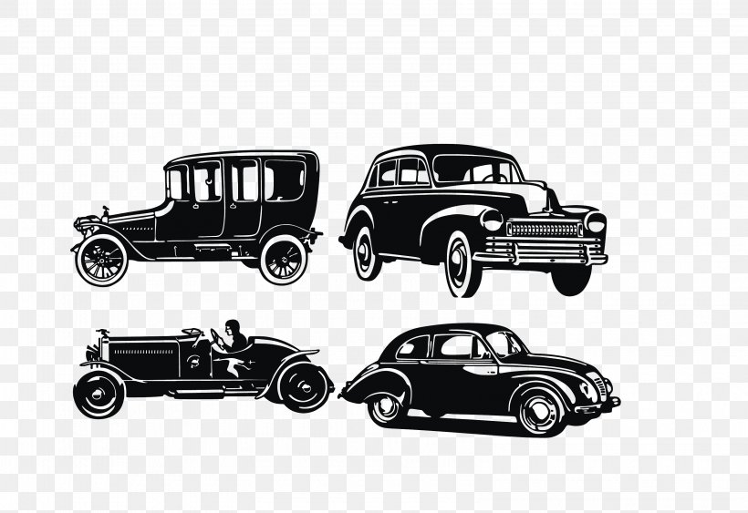 Sports Car Vintage Car Classic Car, PNG, 3195x2196px, Car, Automotive Design, Automotive Exterior, Black And White, Brand Download Free