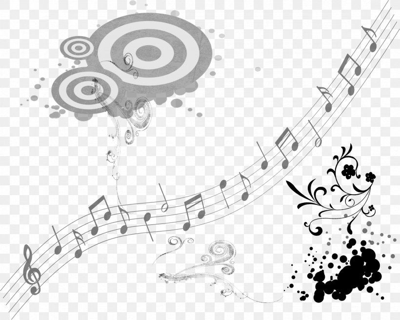 Black And White Musical Note Musical Notation, PNG, 2362x1890px, Watercolor, Cartoon, Flower, Frame, Heart Download Free
