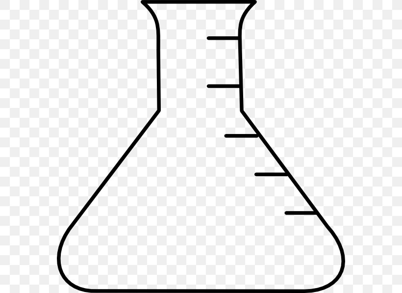 Laboratory Flasks Erlenmeyer Flask Chemistry Clip Art, PNG, 588x597px, Laboratory Flasks, Area, Beaker, Black, Black And White Download Free