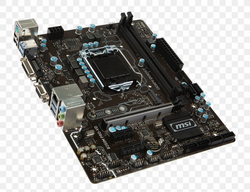 MSI B350M PLUS AM4 Micro-ATX Motherboard Intel LGA 1151 MSI B250M PRO-VH, PNG, 3624x2784px, Intel, Atx, Computer Component, Computer Hardware, Cpu Download Free