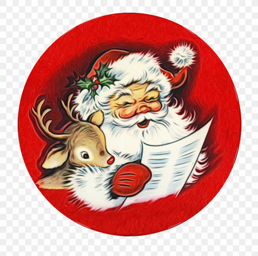Santa Claus, PNG, 833x827px, Watercolor, Australian Shepherd, Cartoon, Christmas, Christmas Decoration Download Free