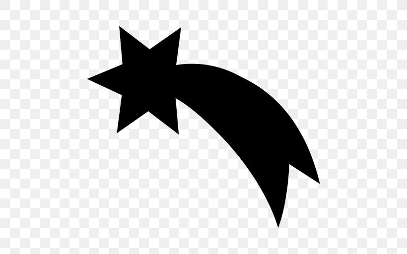 Shooting Star, PNG, 512x512px, Silhouette, Art, Blackandwhite, Crescent, Drawing Download Free