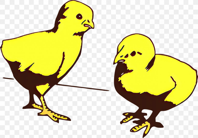 Bird Yellow Beak Chicken Cartoon, PNG, 1280x895px, Bird, Beak, Cartoon, Chicken, Line Art Download Free