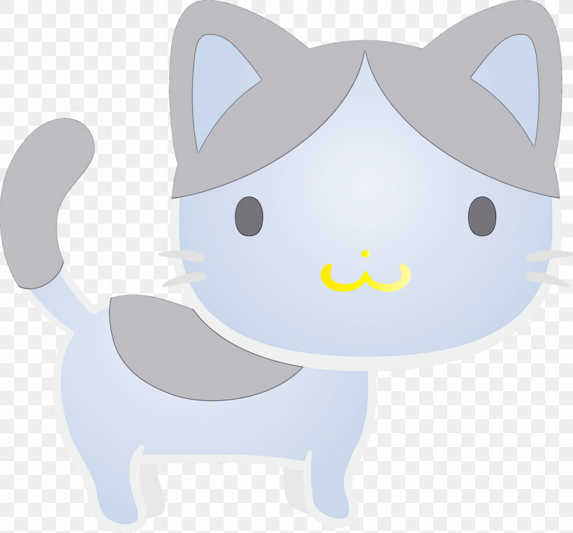 Cartoon Snout Whiskers Cat, PNG, 3000x2795px, Watercolor, Cartoon, Cat, Paint, Snout Download Free