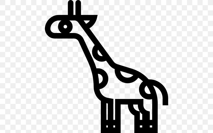 Clip Art, PNG, 512x512px, Northern Giraffe, Animal, Black And White, Giraffe, Mammal Download Free