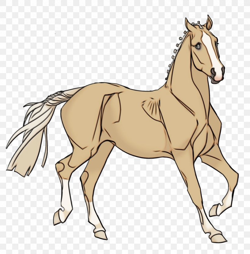 Horse Sorrel Mane Line Art Animal Figure, PNG, 886x902px, Watercolor, Animal Figure, Foal, Horse, Line Art Download Free