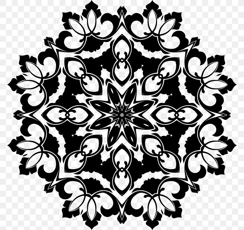 Floral Design Clip Art, PNG, 772x772px, Floral Design, Art, Black, Black And White, Drawing Download Free