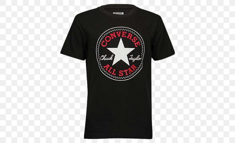 T-shirt Clothing Chuck Taylor All-Stars Nike, PNG, 500x500px, Tshirt, Active Shirt, Adidas, Black, Brand Download Free
