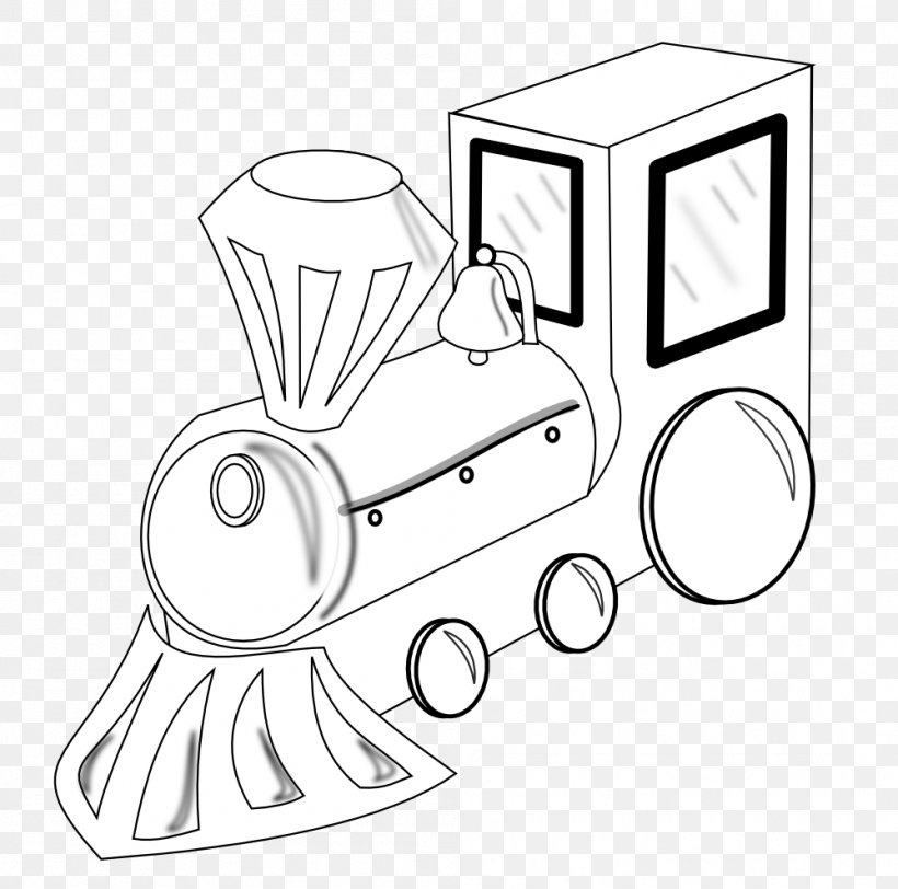 Train Thomas Rail Transport Clip Art, PNG, 999x990px, Train, Area, Artwork, Black And White, Drawing Download Free