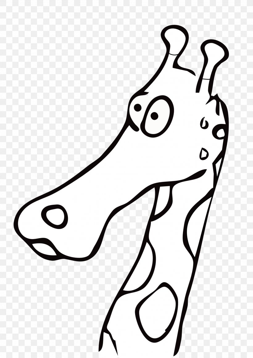 Giraffe Drawing Black And White Clip Art, PNG, 1979x2799px, Watercolor, Cartoon, Flower, Frame, Heart Download Free