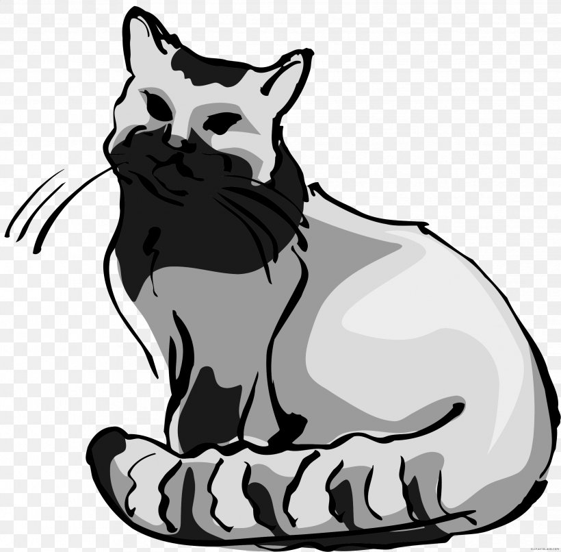 Cat Clip Art Openclipart Image, PNG, 2482x2442px, Cat, Art, Artwork, Black, Black And White Download Free