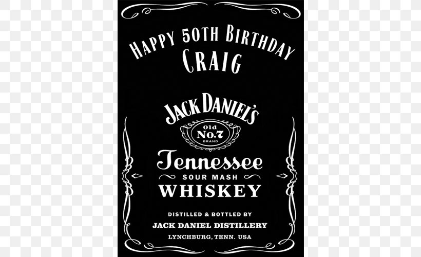 T-shirt Jack Daniel's Tennessee Whiskey Hoodie, PNG, 500x500px, Tshirt, Black And White, Brand, Clothing, Distilled Beverage Download Free
