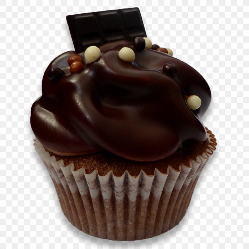 Cupcake Chocolate Cake Ganache Chocolate Truffle, PNG, 1000x1000px, Cupcake, Bossche Bol, Buttercream, Cake, Chocolate Download Free