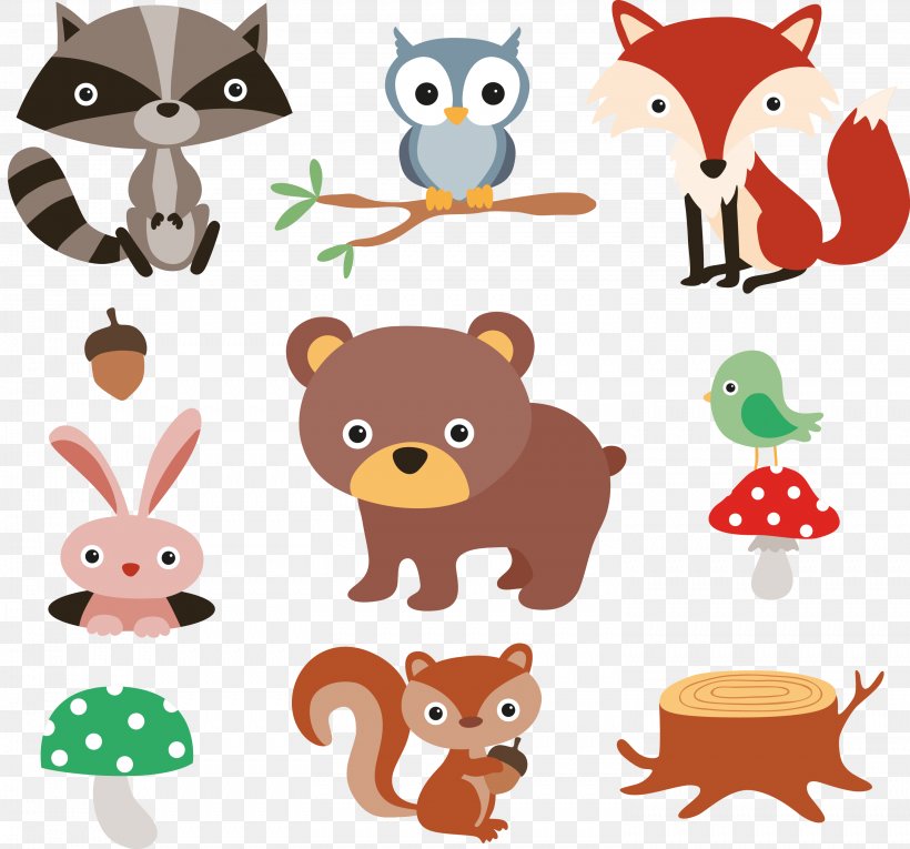 Squirrel Raccoon Cartoon Forest, PNG, 2993x2794px, Raccoon, Animal, Animal Figure, Artwork, Baby Toys Download Free