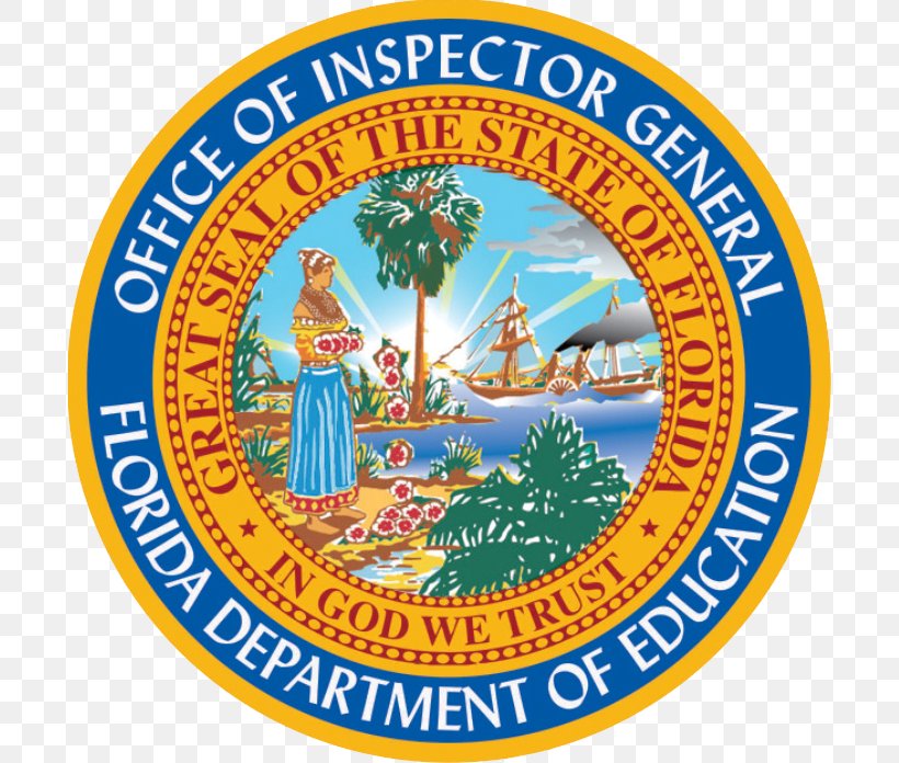 Florida Department Of Education Office Of Inspector General My Junior Year Of Loathing Seal Of Florida, PNG, 696x696px, Florida, Area, Education, Florida Department Of Education, Label Download Free