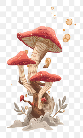Mushroom Logo - Cluster Of Red Mushrooms PNG