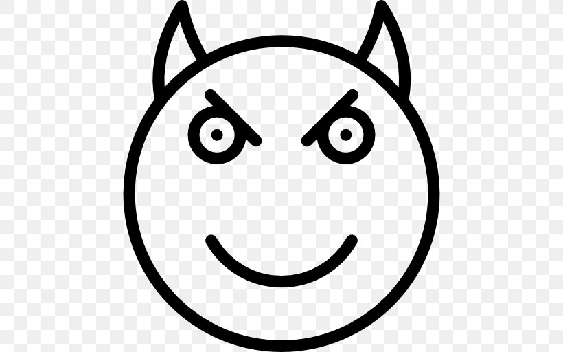 Smiley Emoticon Clip Art, PNG, 512x512px, Smiley, Avatar, Black, Black And White, Devil Download Free