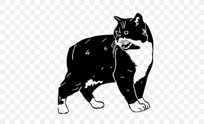 Whiskers Black Cat Domestic Short-haired Cat Dog, PNG, 500x500px, 2016, Whiskers, Animal, Black, Black And White Download Free