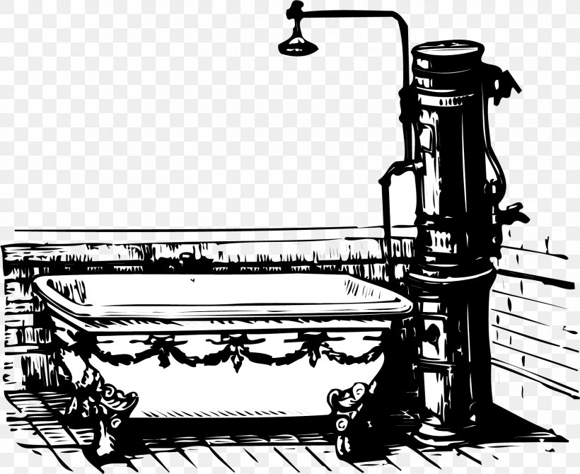 Bathing, PNG, 1829x1495px, Bathing, Bathtub, Black And White, Designer, Furniture Download Free