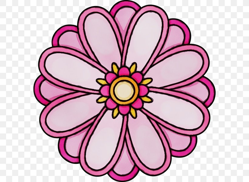 Pink Petal Clip Art Flower Magenta, PNG, 600x600px, Watercolor, Cut Flowers, Flower, Magenta, Paint Download Free