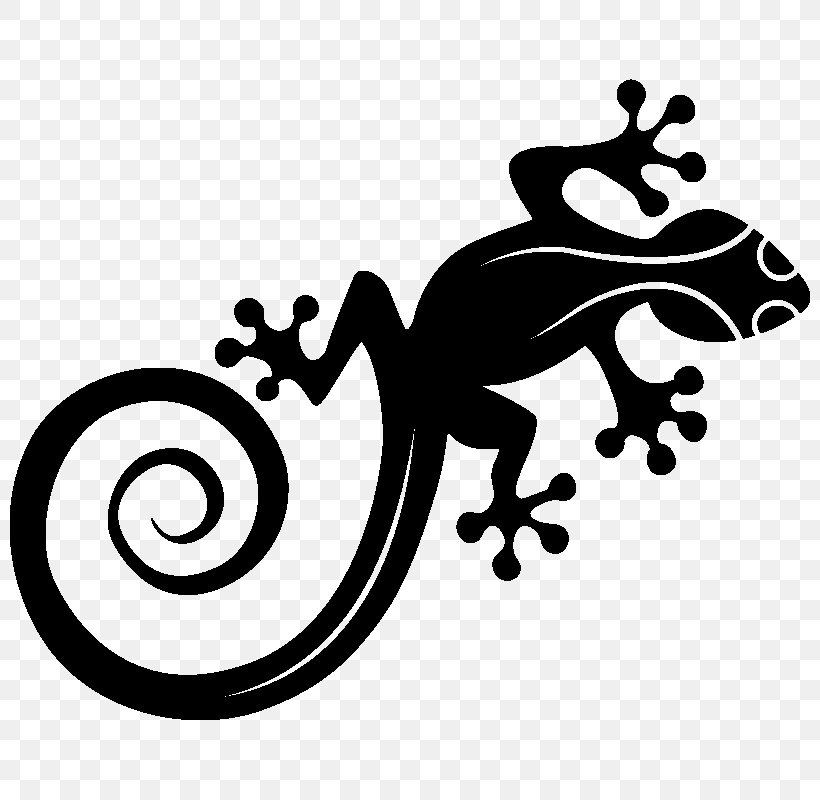 Lizard Gecko Clip Art, PNG, 800x800px, Lizard, Amphibian, Black And White, Decal, Drawing Download Free