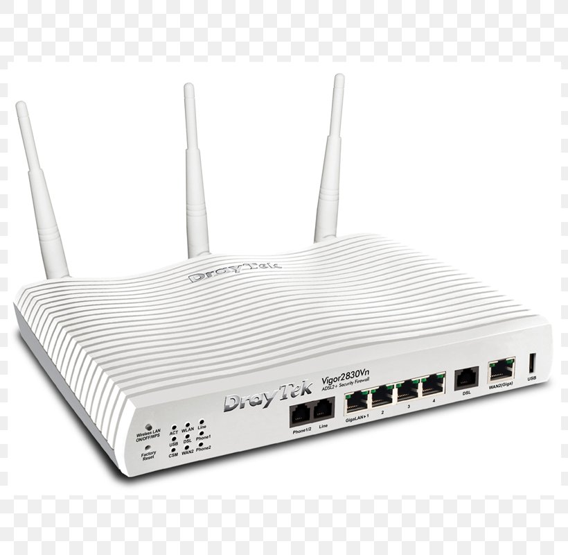Router Draytek Vigor 2830 DSL Modem Wide Area Network, PNG, 800x800px, Router, Applicationlevel Gateway, Computer Network, Draytek, Draytek Vigor 2830 Download Free