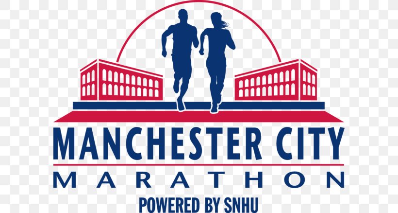 Manchester City Marathon Powered By SNHU Running Half Marathon, PNG, 600x438px, Manchester, Area, Banner, Blue, Brand Download Free